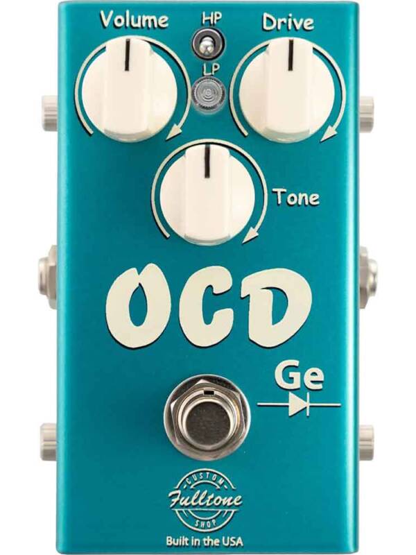 Fulltone Custom Shop OCD-Ge Germanium Overdrive Distortion Guitar Effects Pedal with MOSFET Hard Clipping Vintage Style Diodes Limited Edition Teal Finish Built in USA